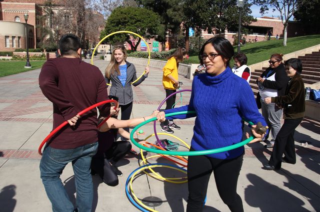 a picture of health people with hula hoops